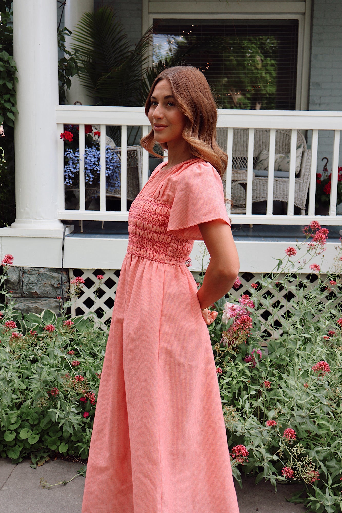 Margot Maxi in Coral