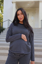 Carson Stripe Long Sleeve in Navy