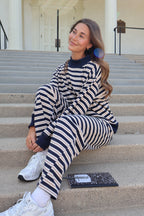 Bennett Stripe Pants in Navy