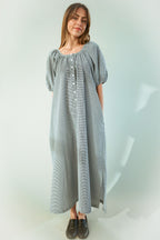 Eliza Gingham Maxi Dress in Black Henly Eliza Gingham Maxi Dress in Black Henly