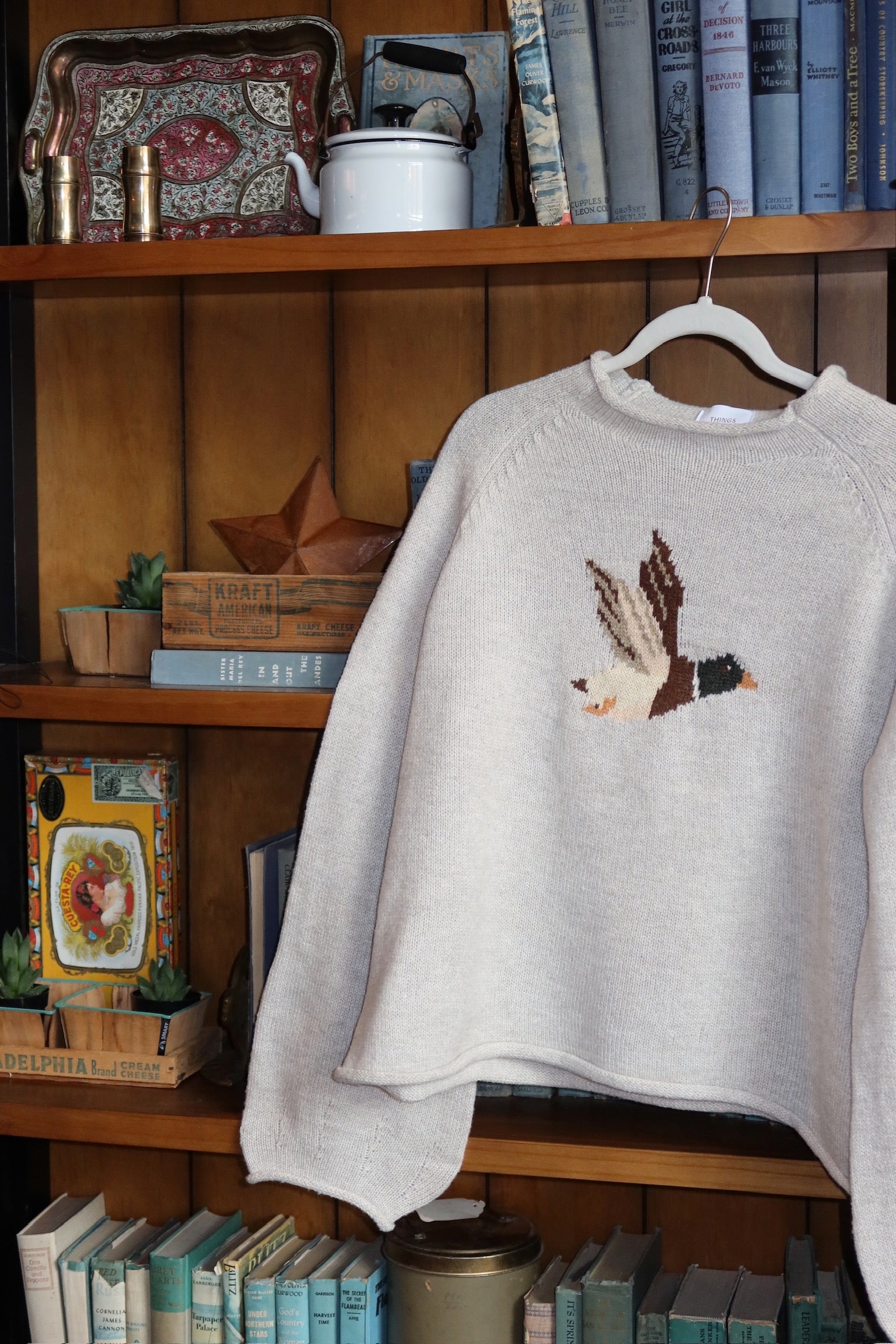 Take Flight Duck Sweater in Heather Oat Secondary image