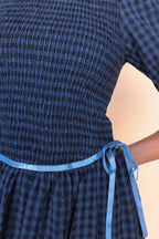 Lainey Gingham Maxi in Navy