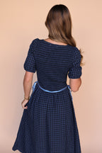 Lainey Gingham Maxi in Navy