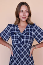 Highland Honey Plaid Midi Dress