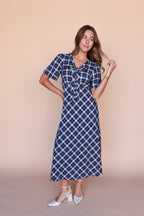 Highland Honey Plaid Midi Dress