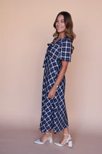 Highland Honey Plaid Midi Dress