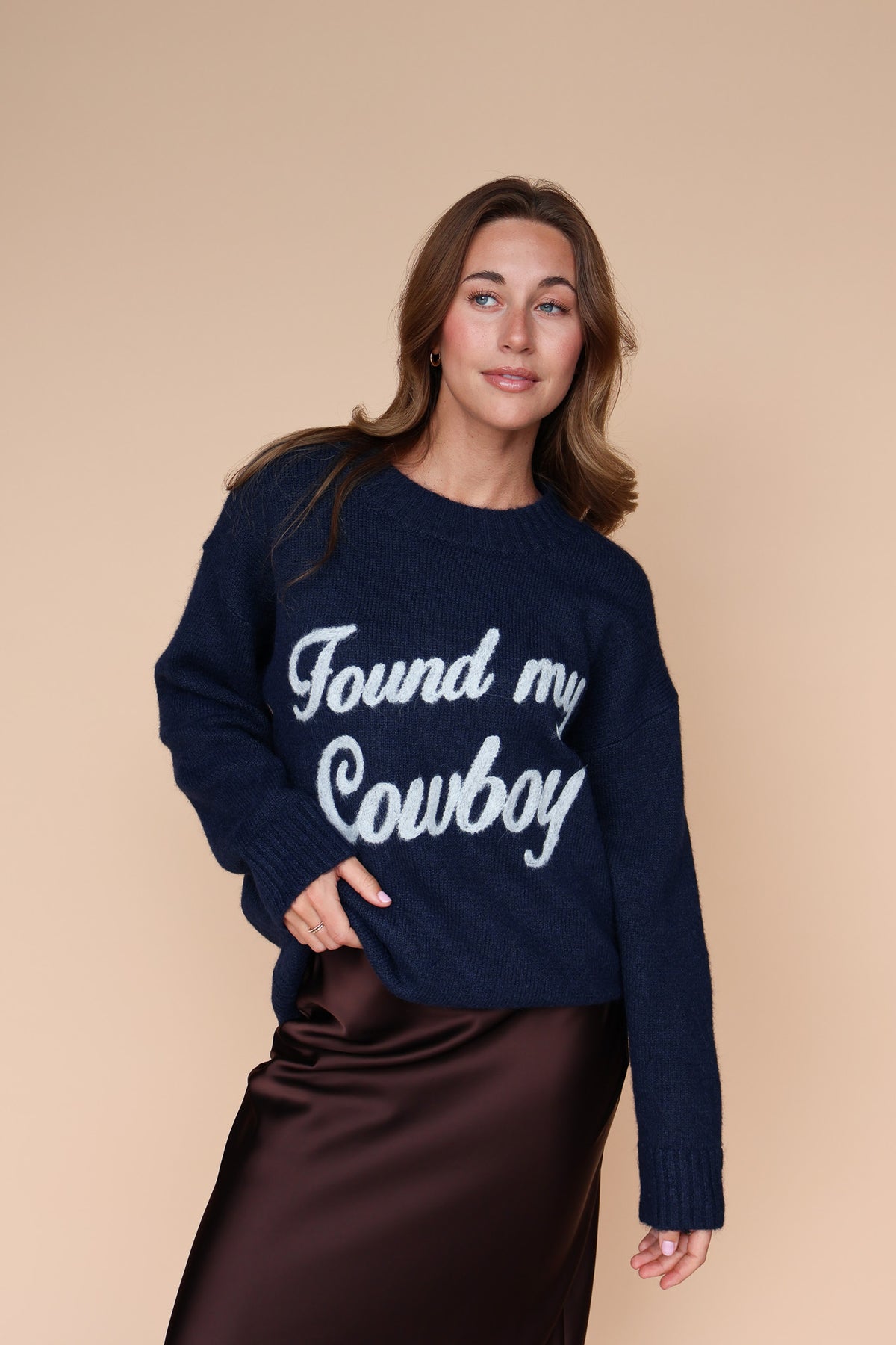 Found My Cowboy Sweater in Navy