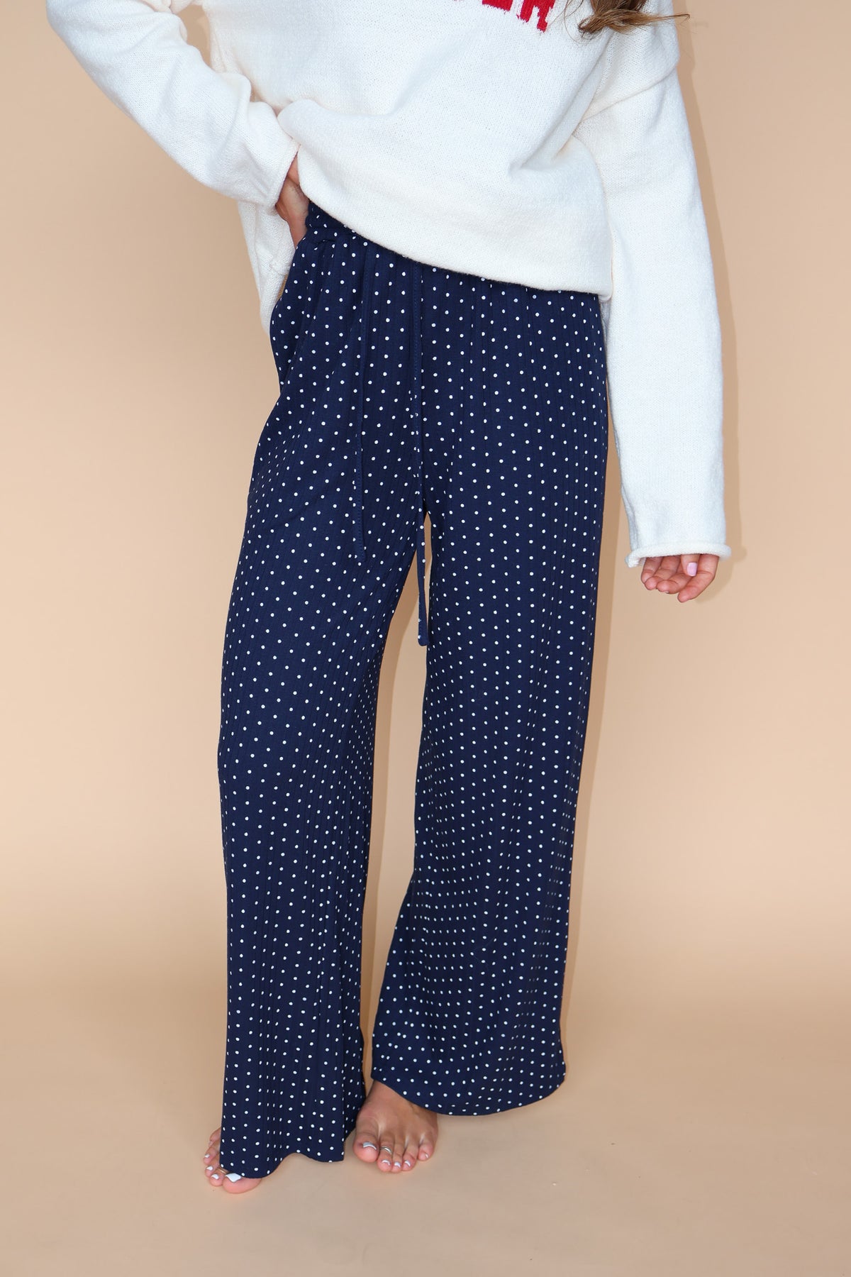 Darcy Dot Pants in Navy Main image