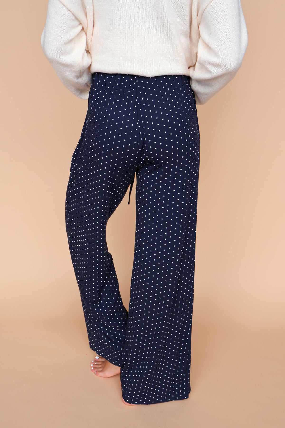 Darcy Dot Pants in Navy