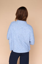 Piper Mock Neck Sweater in Dusty Blue
