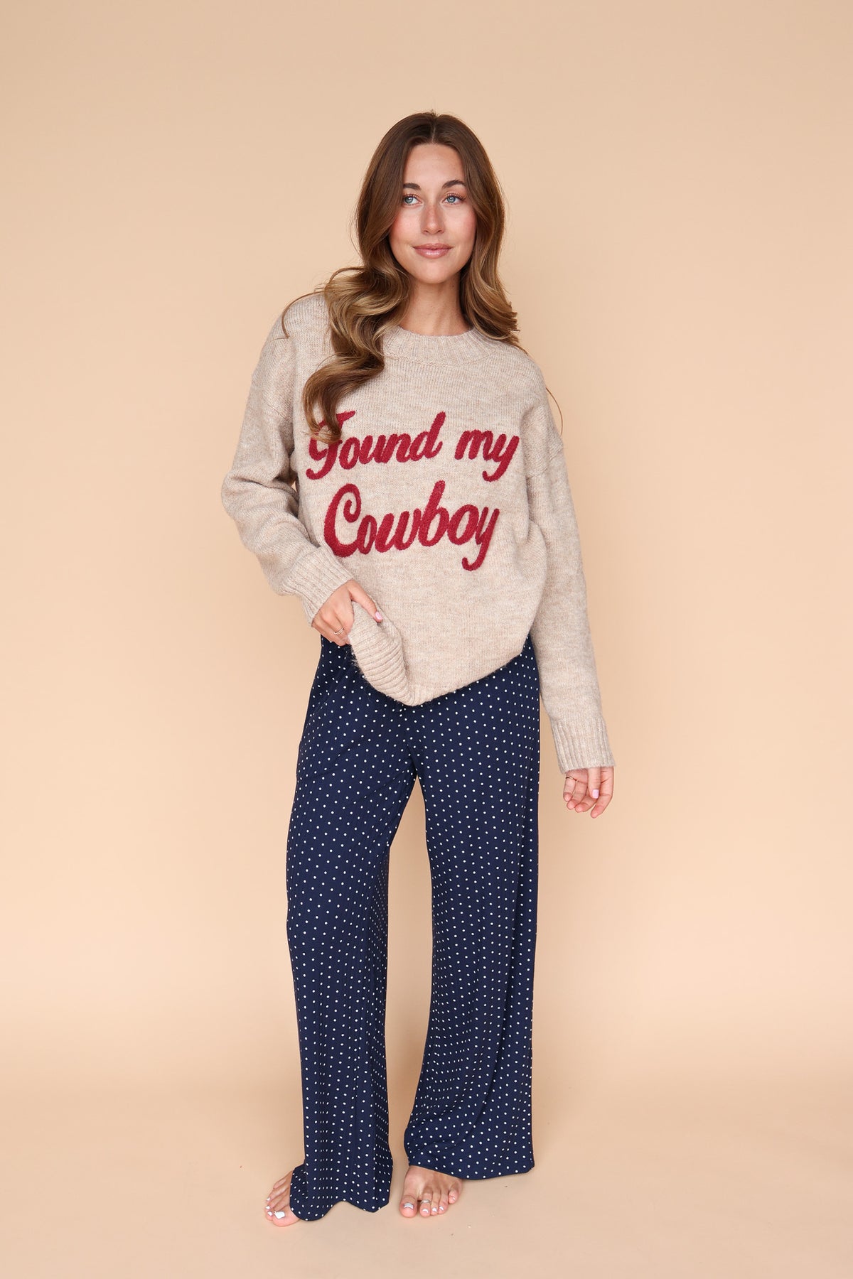 Found My Cowboy Sweater in Camel Secondary image
