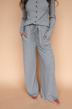 Lauren Stripe Pants in Grey