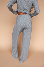 Lauren Stripe Pants in Grey