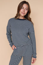Skylar Stripe Top in Navy