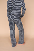 Skylar Stripe Pants in Navy