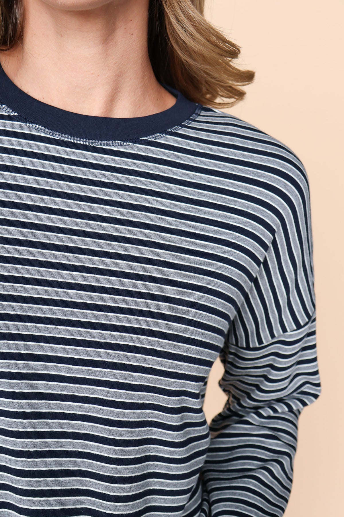 Skylar Stripe Top in Navy