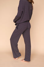 Skylar Stripe Pants in Wine