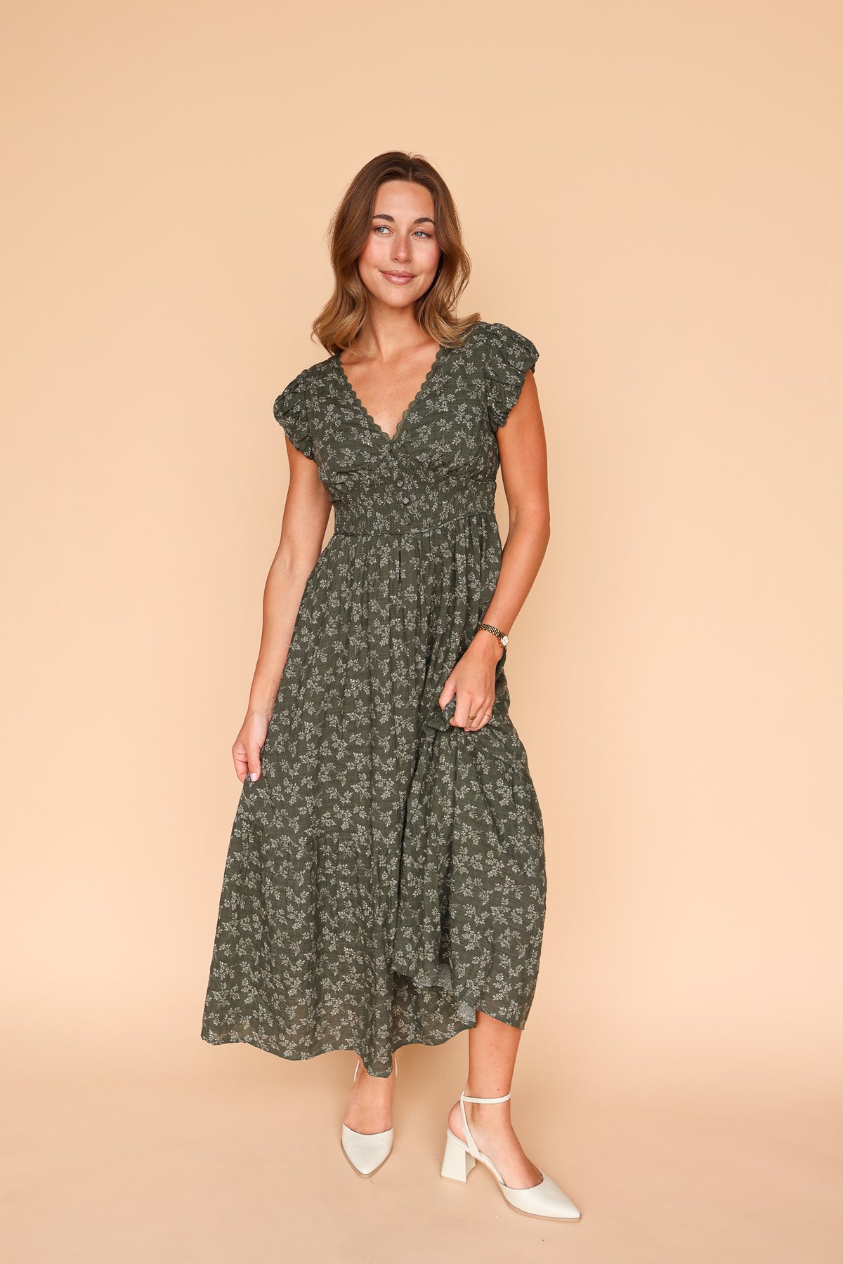 Emily Floral Maxi in Green