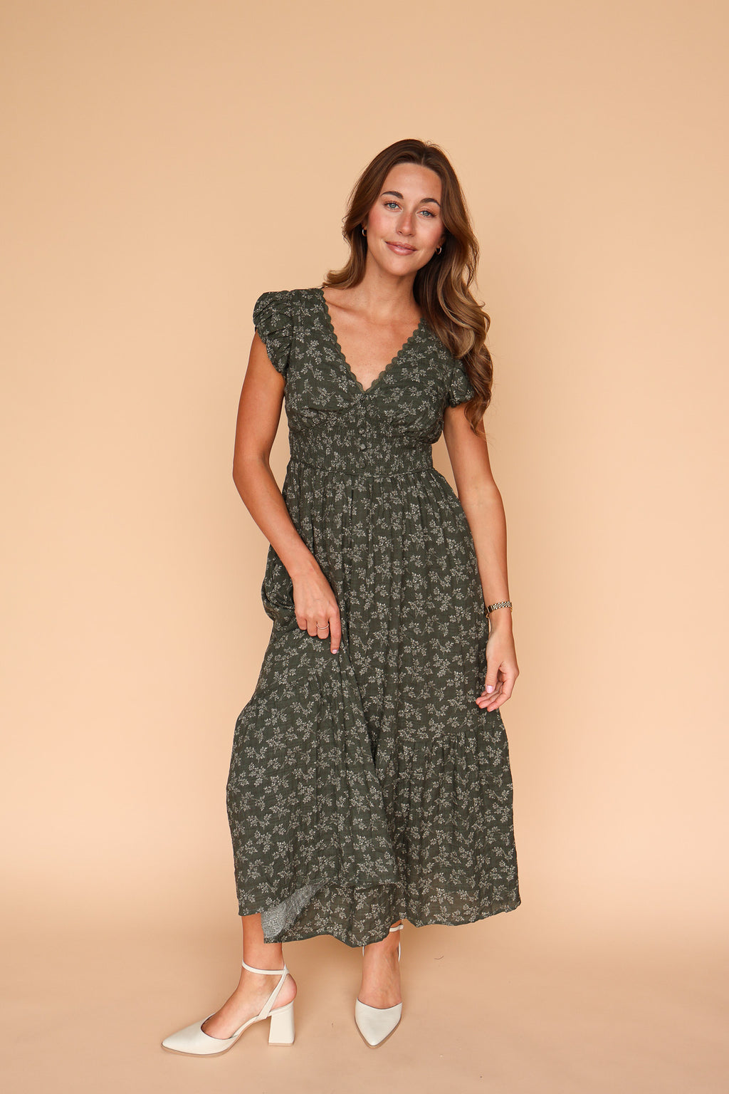 Emily Floral Maxi in Green