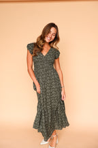 Emily Floral Maxi in Green