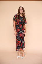 Sookie Black Mesh Floral Dress
