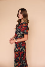 Sookie Black Mesh Floral Dress