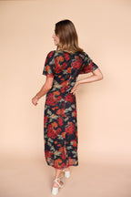 Sookie Black Mesh Floral Dress