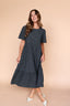 Lane Gingham Midi in Charcoal