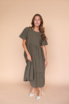 Lane Gingham Midi in Espresso