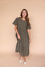 Lane Gingham Midi in Espresso