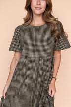 Lane Gingham Midi in Espresso