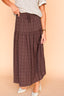 Hartford Checkered Skirt in Brown