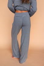 Logan Stripe Lounge Pants in Blue/Grey