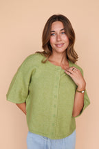 Nina Short Sleeve Cardi in Green