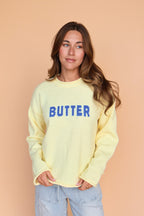 Butter Sweater in Butter/Blue