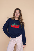 Strawberry Sweater in Navy