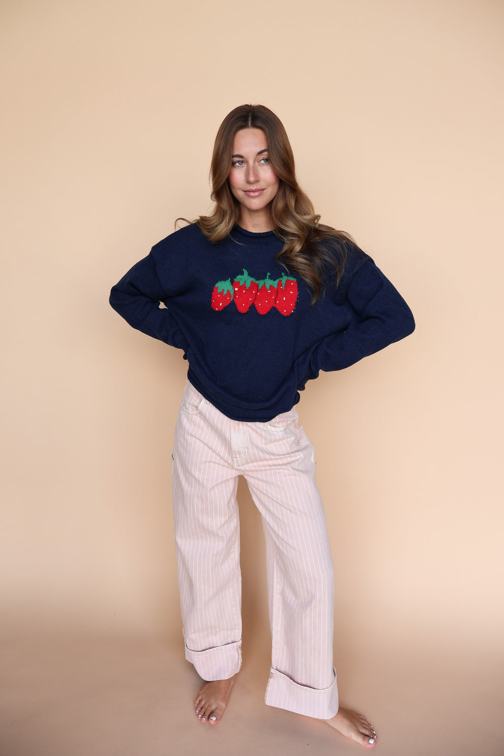 Strawberry Sweater in Navy