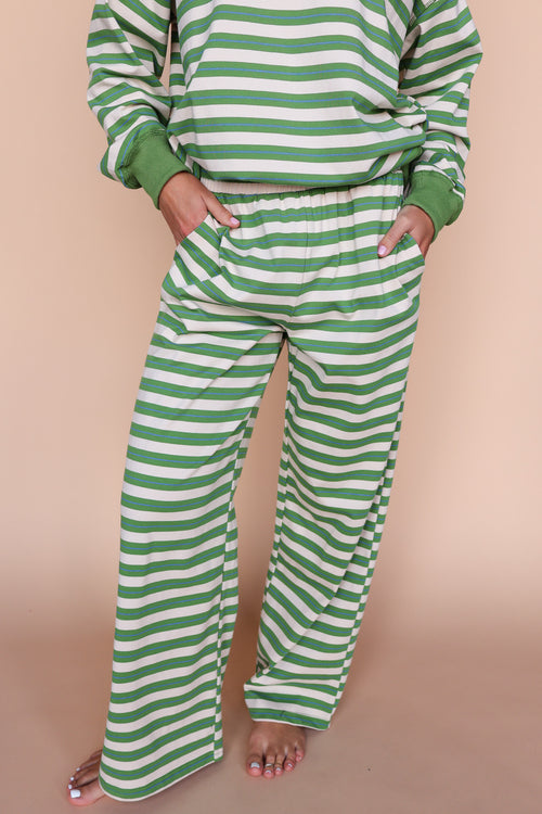 Bennett Stripe Pants in Green