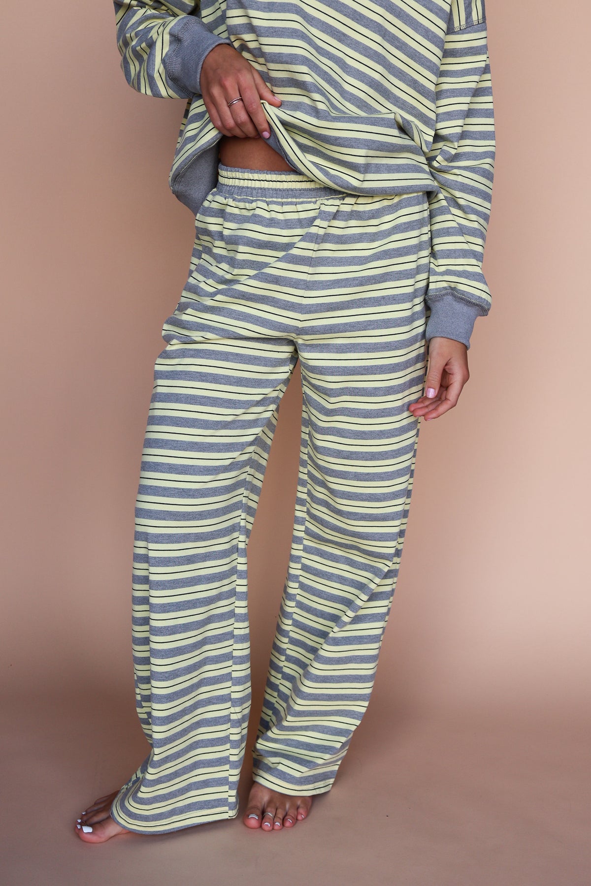 Bennett Stripe Pants in Yellow
