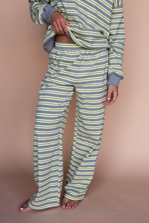 Bennett Stripe Pants in Yellow
