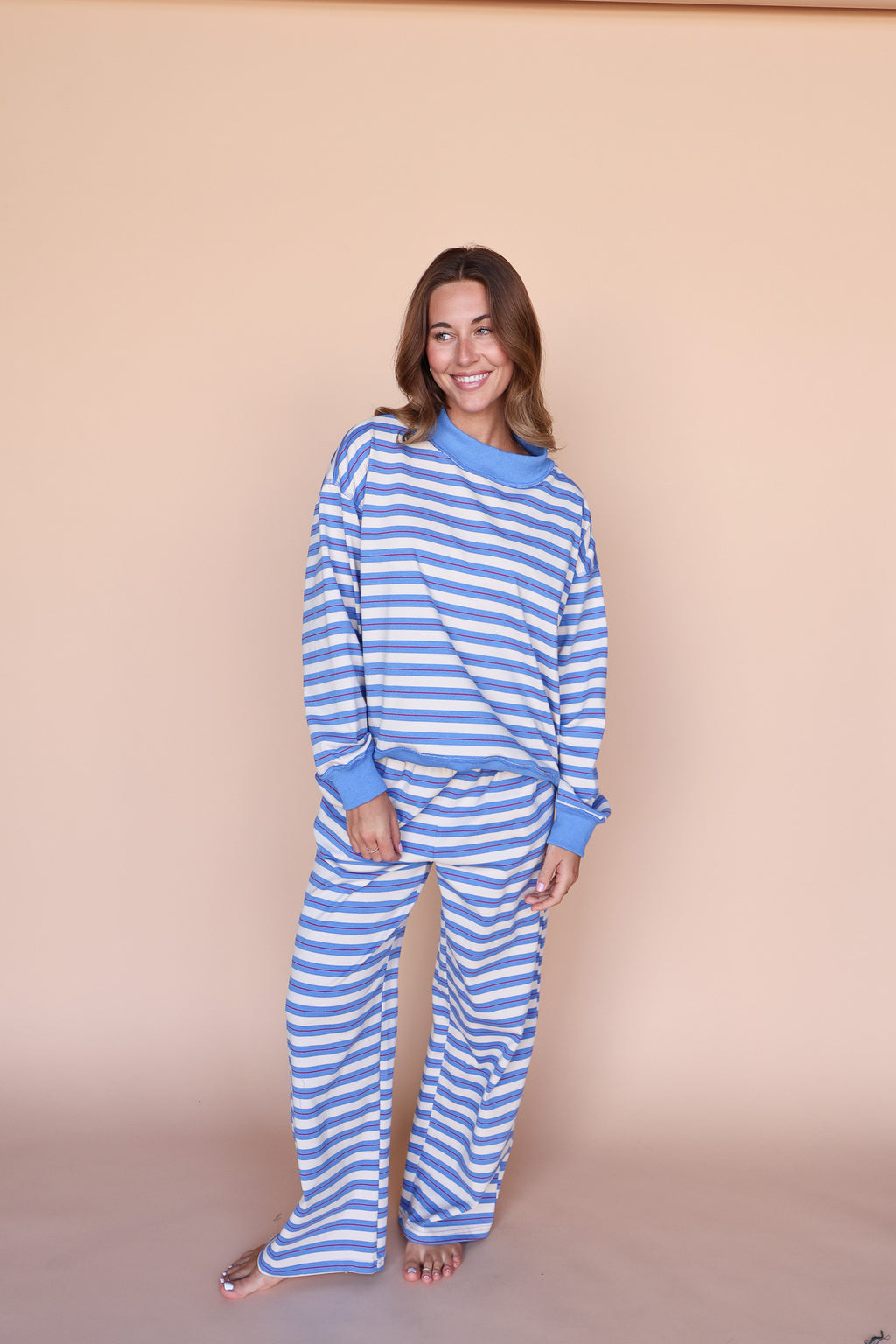 Bennett Stripe Pants in Blue