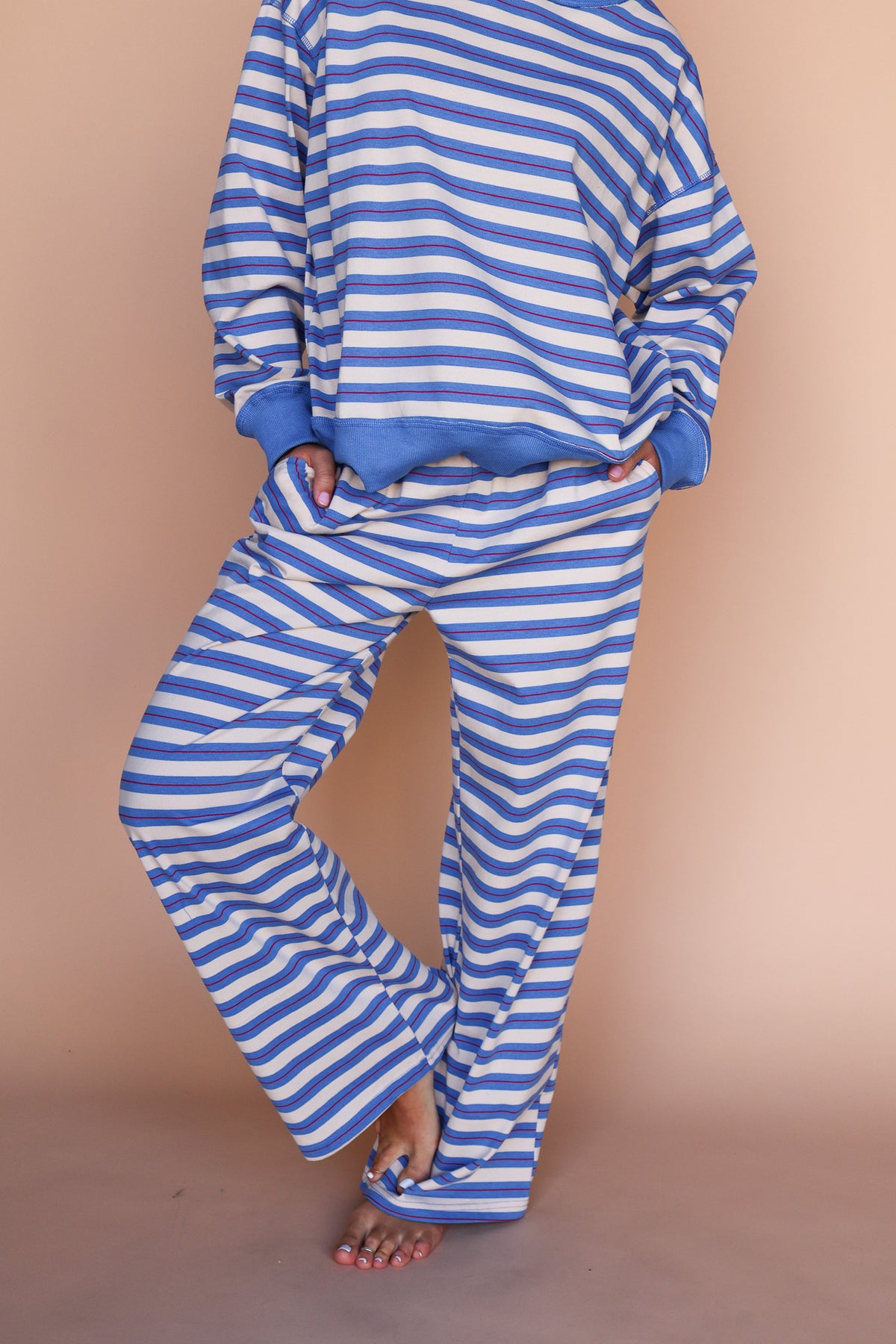 Bennett Stripe Pants in Blue