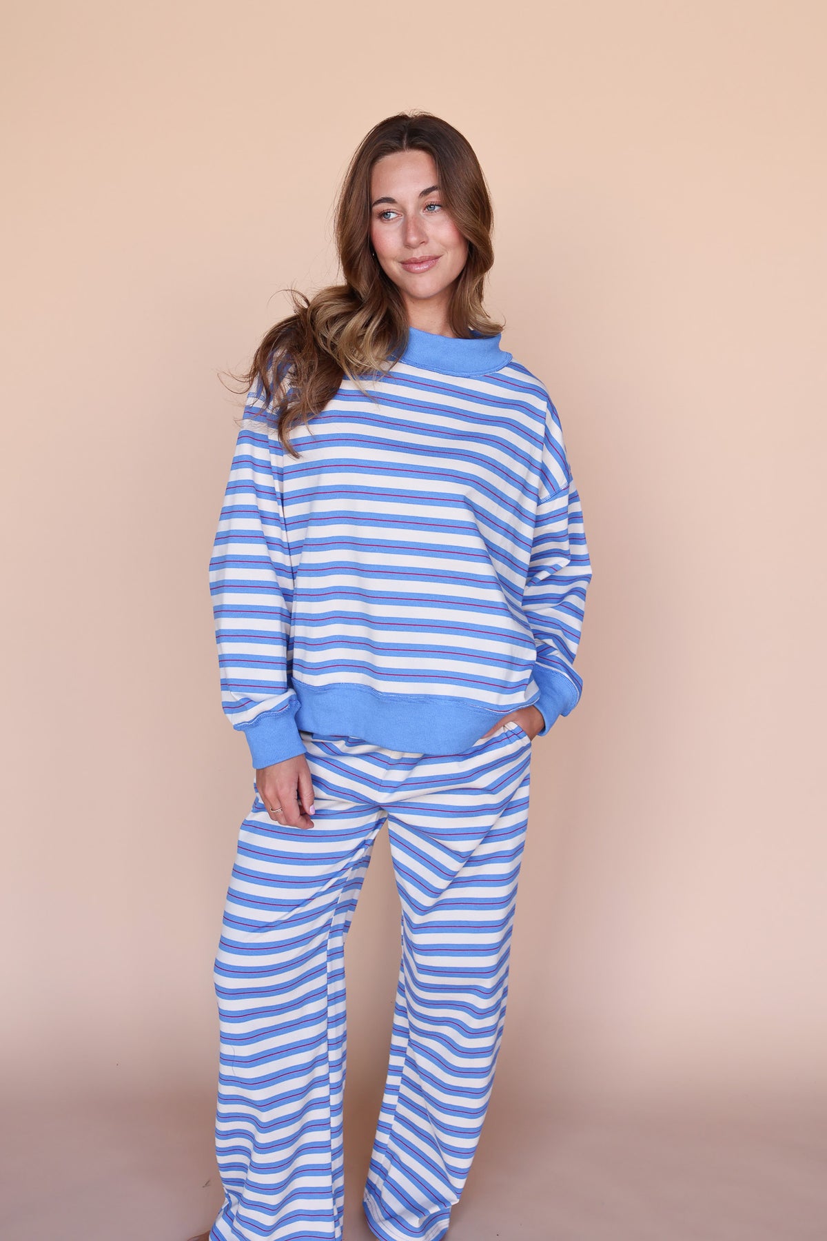 Bennett Stripe Pants in Blue