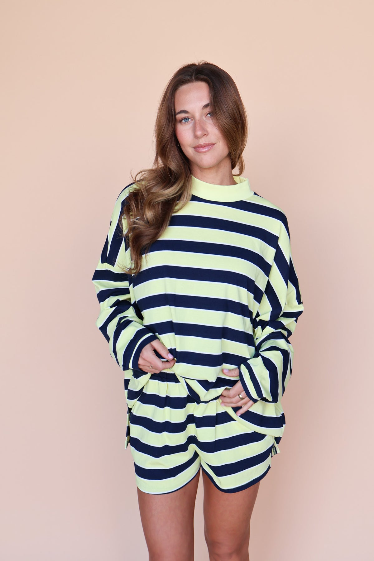 Lemon Fizz Stripe Shorts