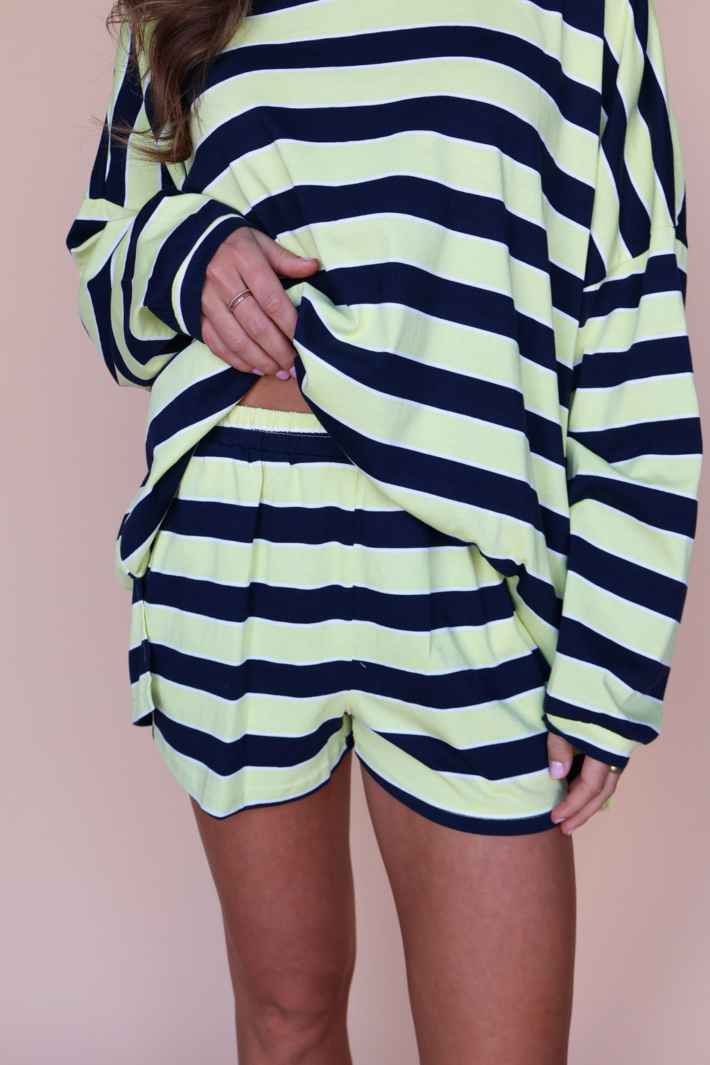 Lemon Fizz Stripe Shorts