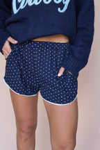 Darcy Dot Shorts in Navy