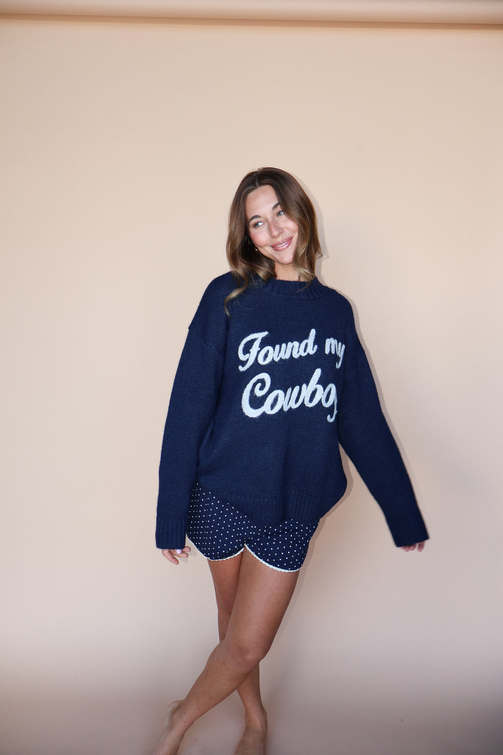 Darcy Dot Shorts in Navy