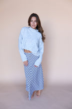 Piper Mock Neck Sweater in Heather Grey