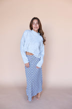 Lyla Gingham Maxi in Navy