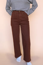 Cotton Twill Pants in Brown